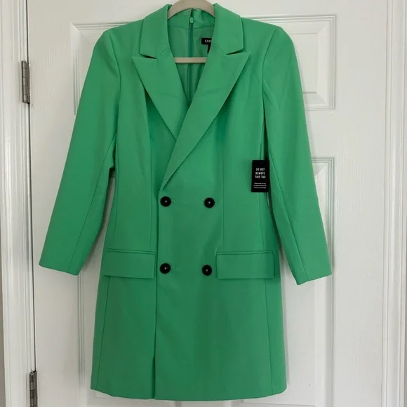 Express | Dresses | Express Blazer Dress Xs Green | Poshmark